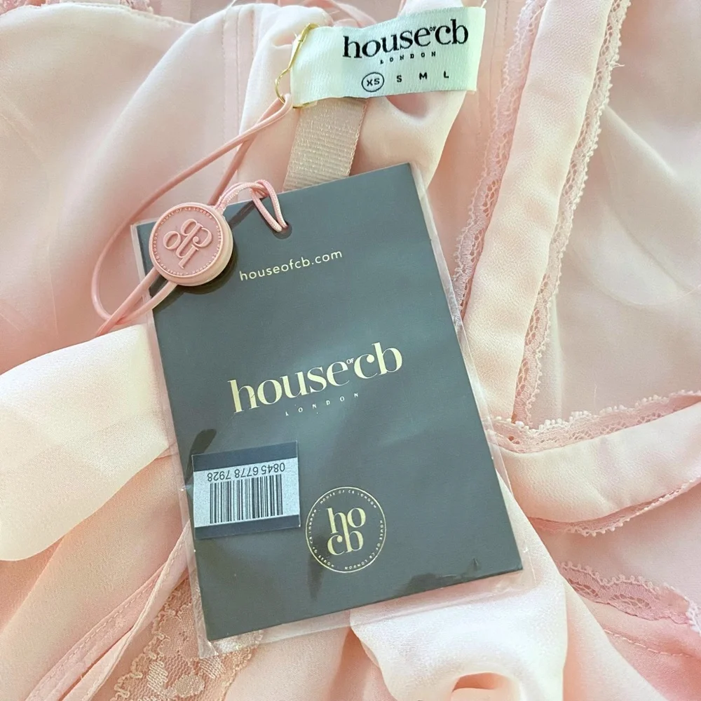 NEW House of CB Syrah Dress Soft Peach XS - Picture 14 of 17